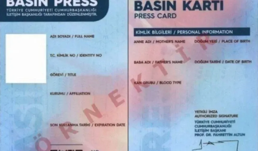 Basın kartları artık  resmi kimlik kartı olarak kullanılabilecek